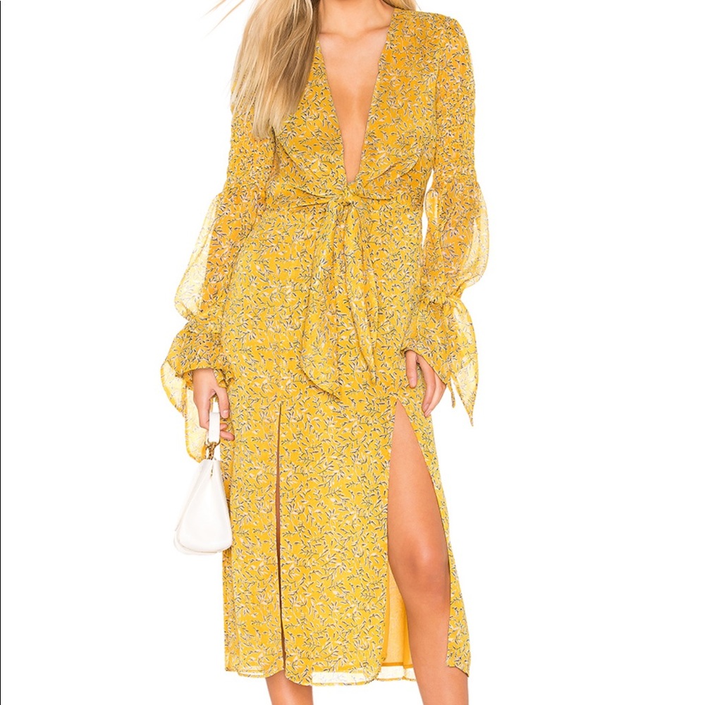 The East Order Yellow MIDI Dress
